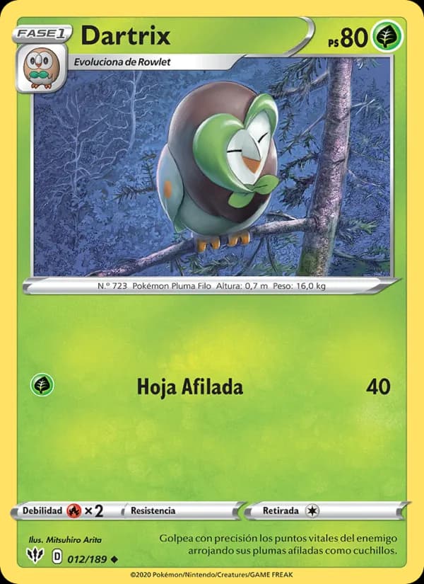 Dartrix card in Spanish