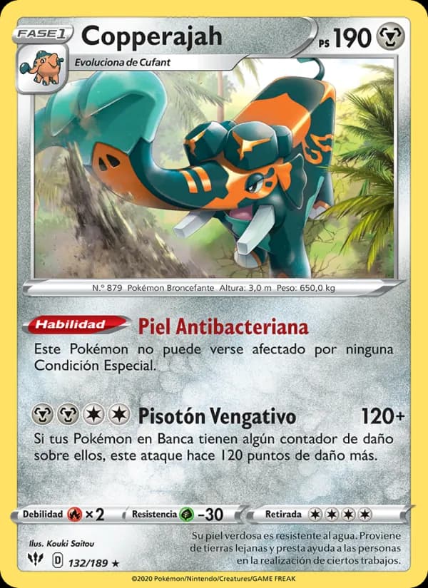 Copperajah card in Spanish