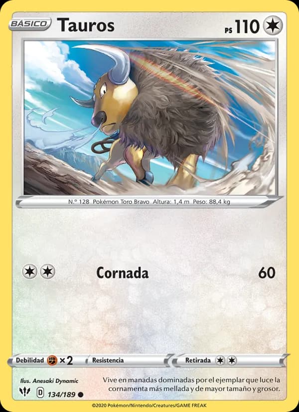 Tauros card in Spanish