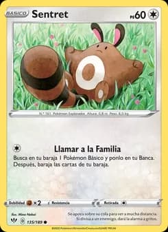 Sentret card in Spanish
