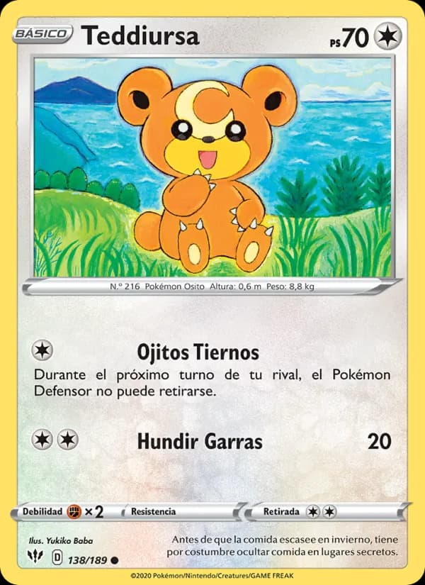 Teddiursa card in Spanish