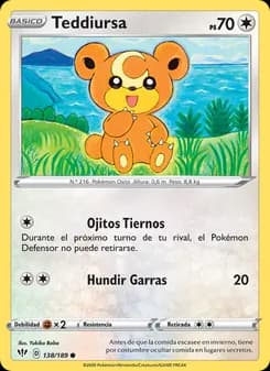 Teddiursa card in Spanish