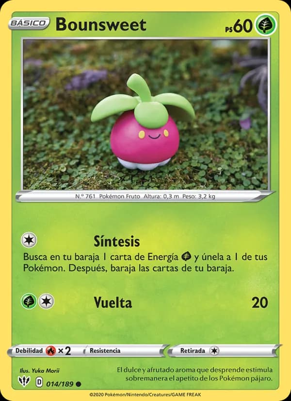 Bounsweet card in Spanish