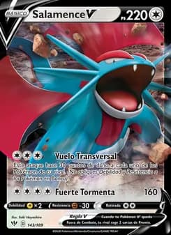 Salamence V card in Spanish