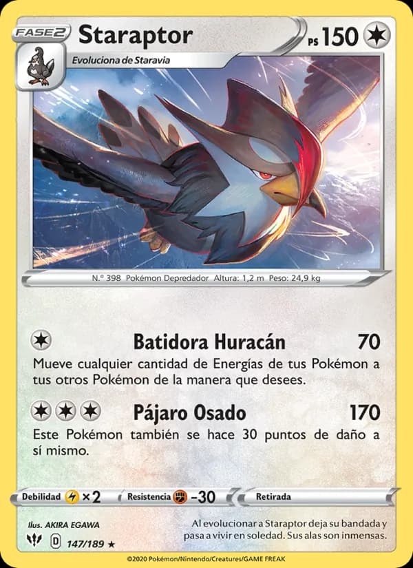 Staraptor card in Spanish