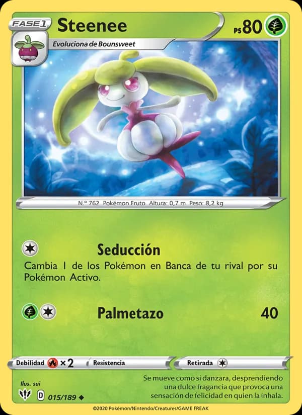 Steenee card in Spanish
