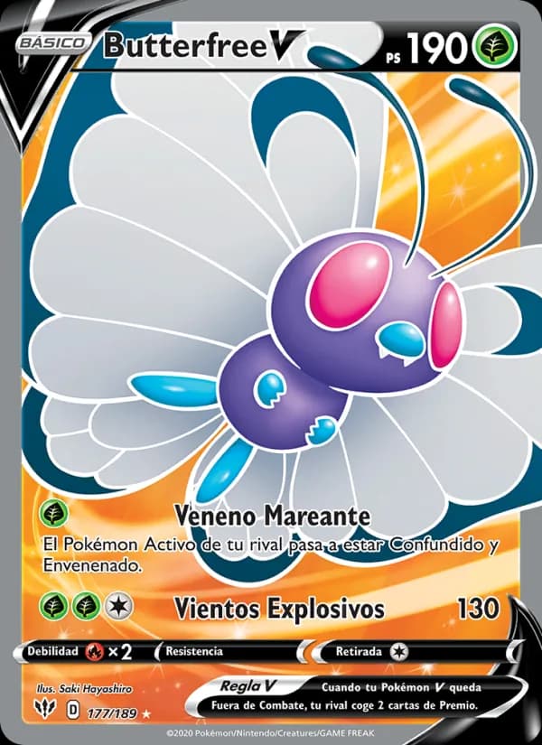 Butterfree V card in Spanish