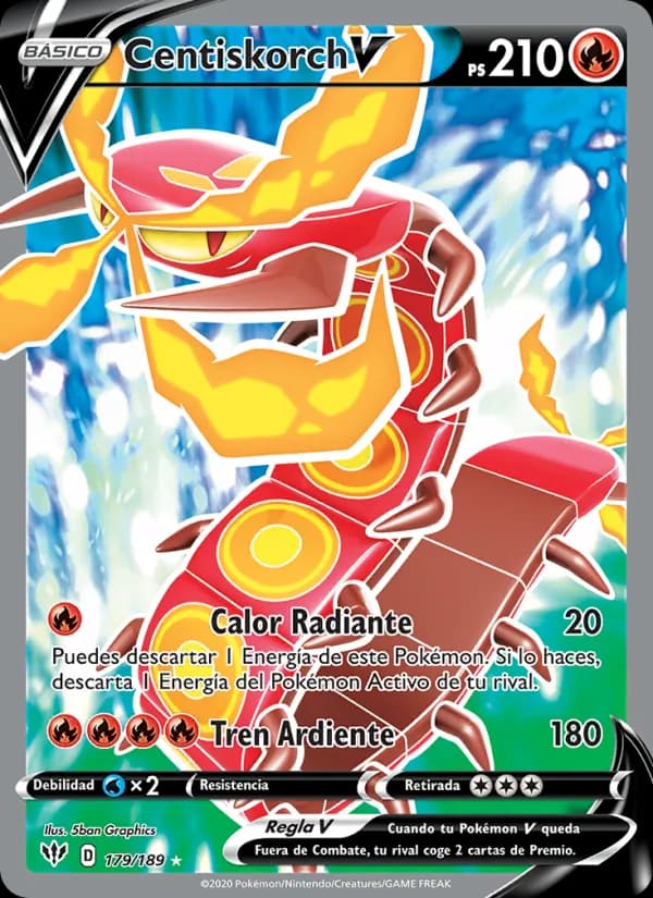 Centiskorch V card in Spanish