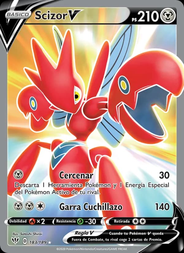 Scizor V card in Spanish