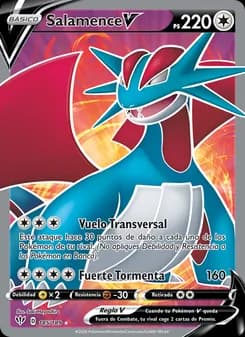 Salamence V card in Spanish