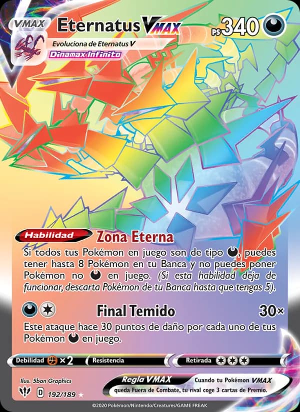 Eternatus VMAX card in Spanish