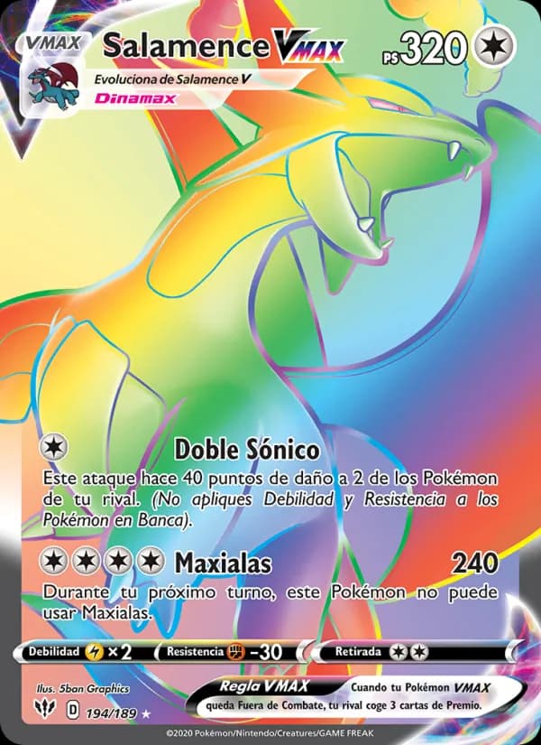 Salamence VMAX card in Spanish