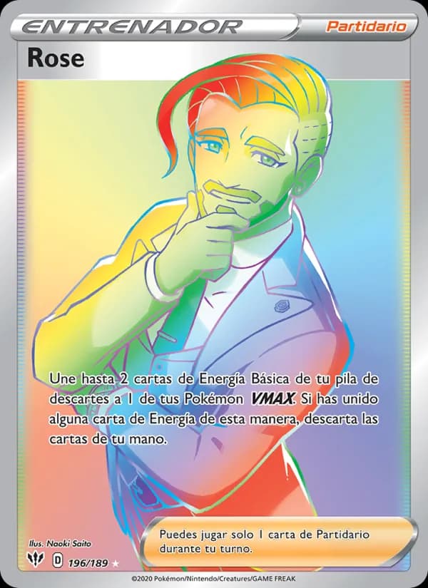 Rose card in Spanish
