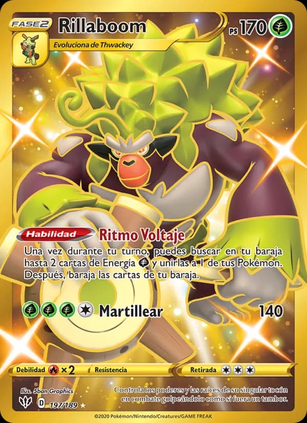 Rillaboom card in Spanish