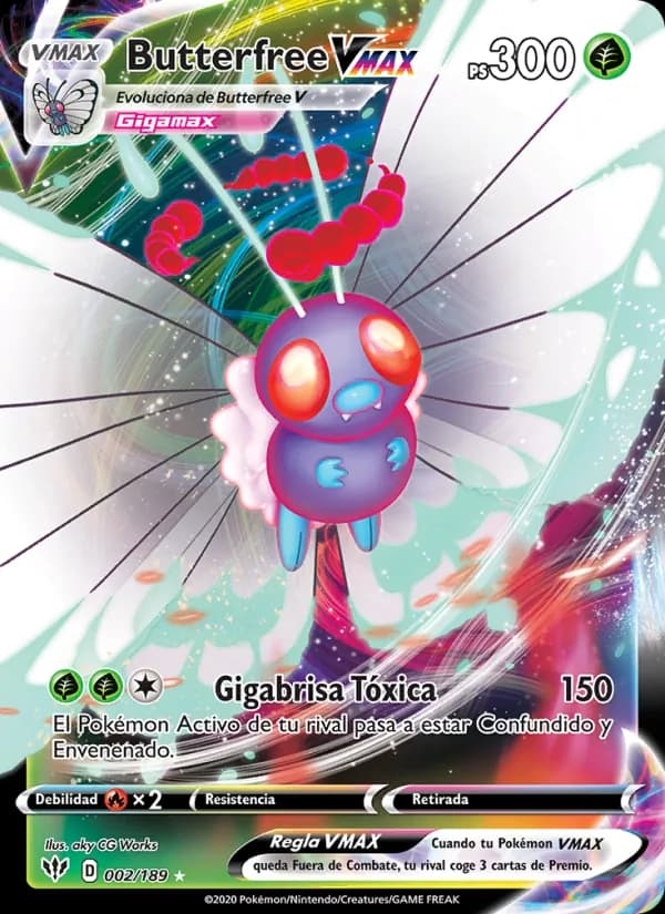 Butterfree VMAX card in Spanish