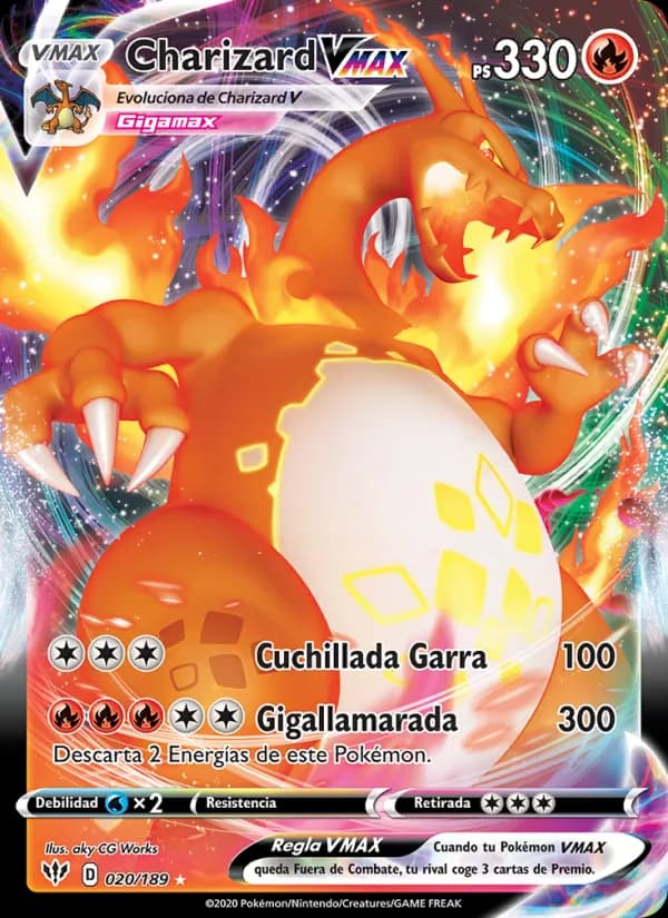 Charizard VMAX card in Spanish