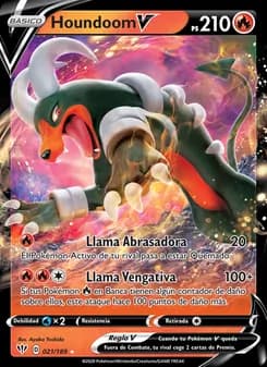 Houndoom V card in Spanish