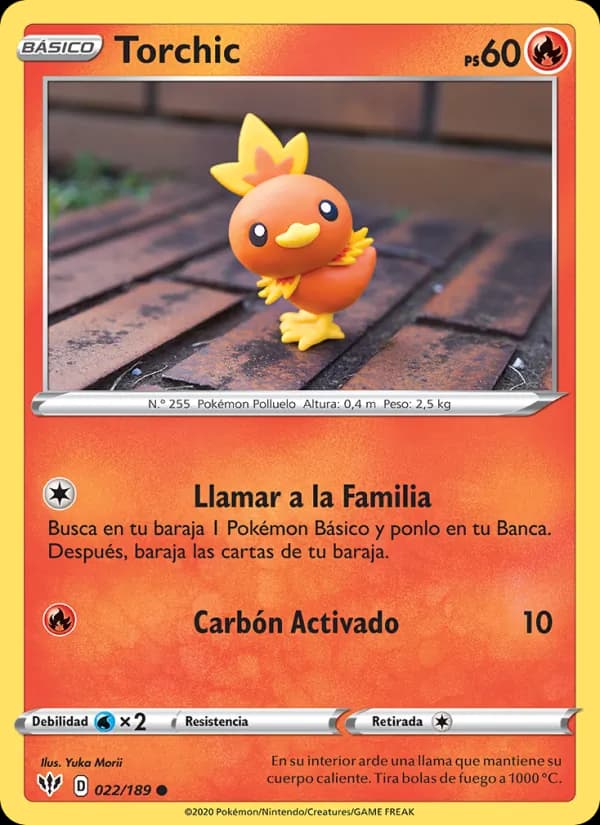 Torchic card in Spanish