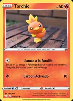 Torchic card in Spanish