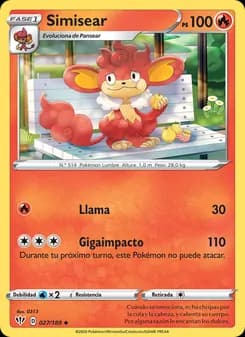 Simisear card in Spanish