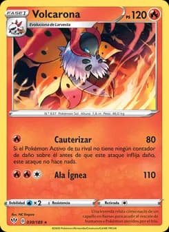 Volcarona card in Spanish