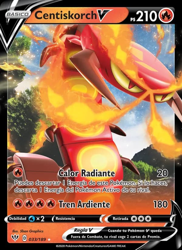 Centiskorch V card in Spanish
