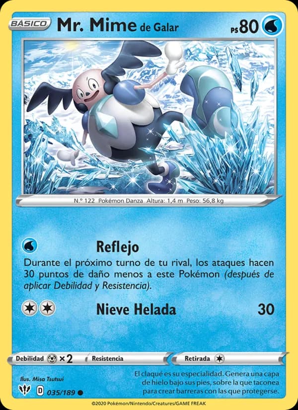 Mr. Mime de Galar card in Spanish