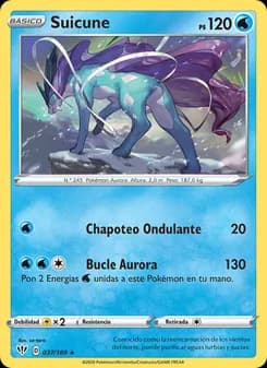 Suicune card in Spanish