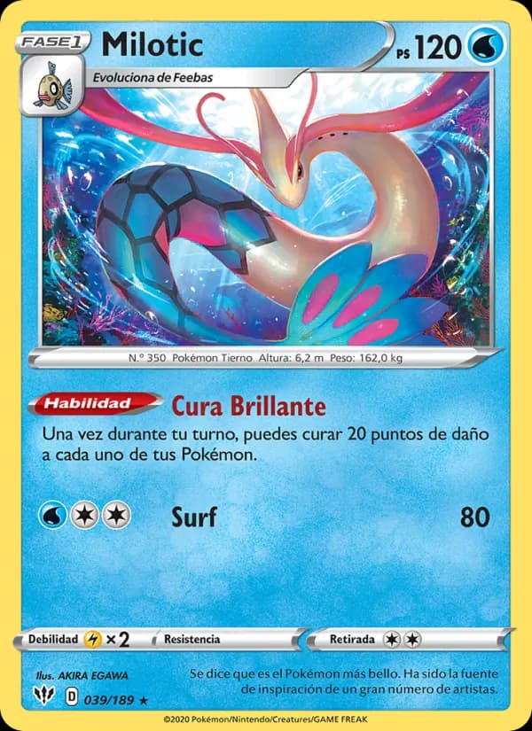 Milotic card in Spanish