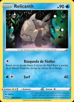 Relicanth card in Spanish