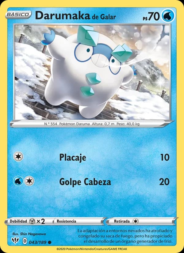 Darumaka de Galar card in Spanish