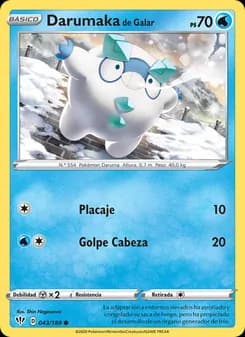 Darumaka de Galar card in Spanish