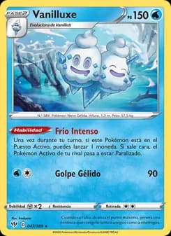 Vanilluxe card in Spanish