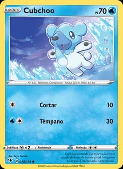 Cubchoo card in Spanish