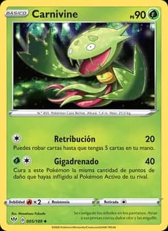 Carnivine card in Spanish