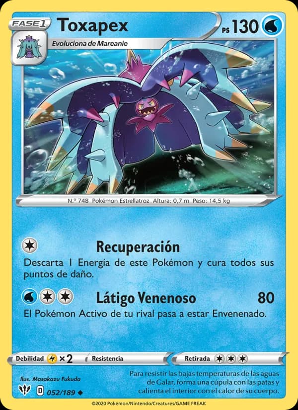Toxapex card in Spanish