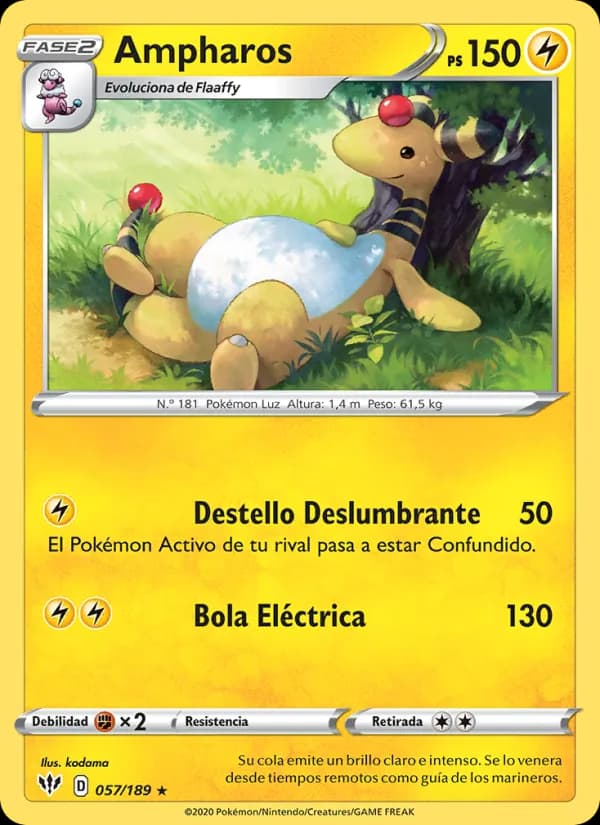 Ampharos card in Spanish