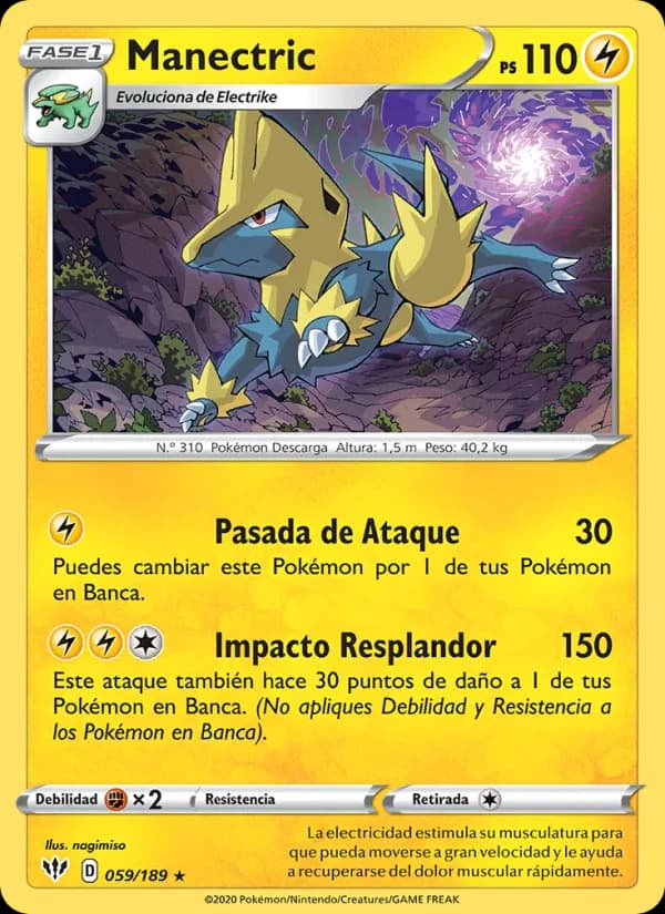 Manectric card in Spanish