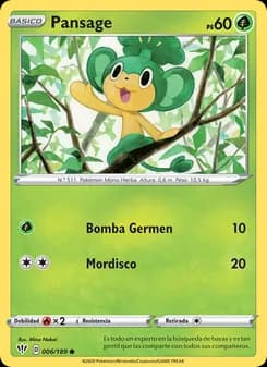 Pansage card in Spanish