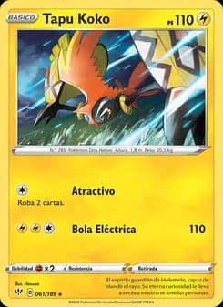 Tapu Koko card in Spanish