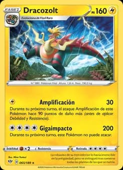 Dracozolt card in Spanish