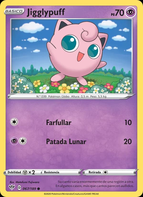 Jigglypuff card in Spanish