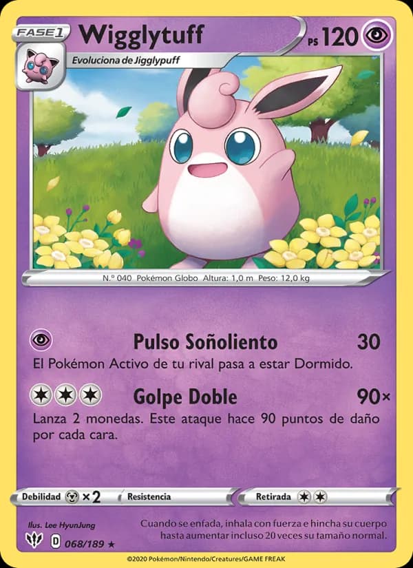 Wigglytuff card in Spanish
