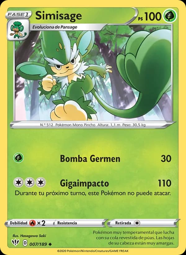 Simisage card in Spanish