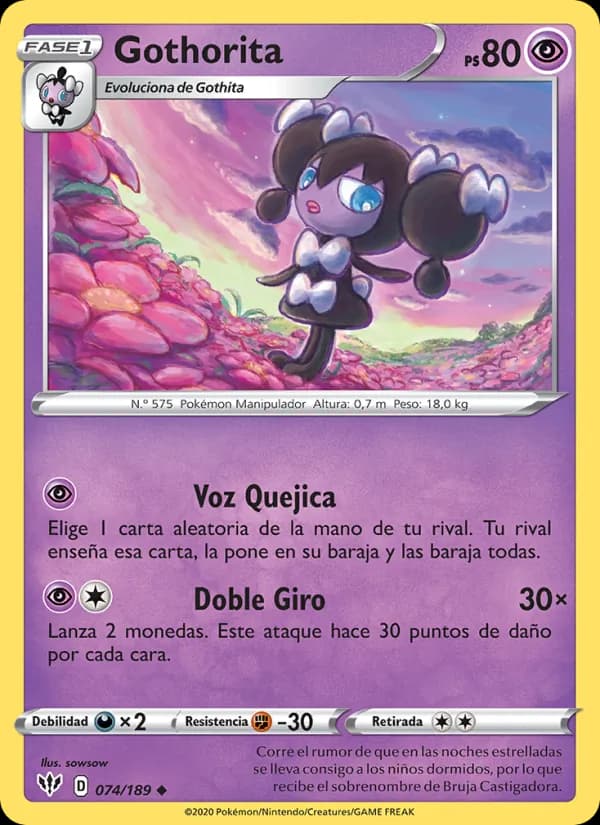 Gothorita card in Spanish