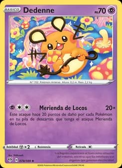 Dedenne card in Spanish