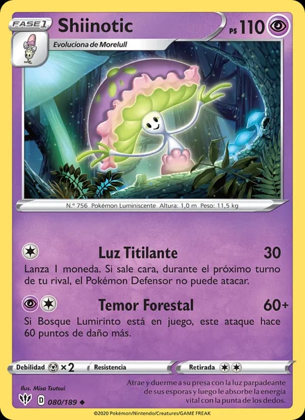 Shiinotic card in Spanish