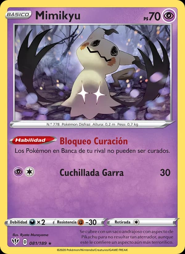 Mimikyu card in Spanish