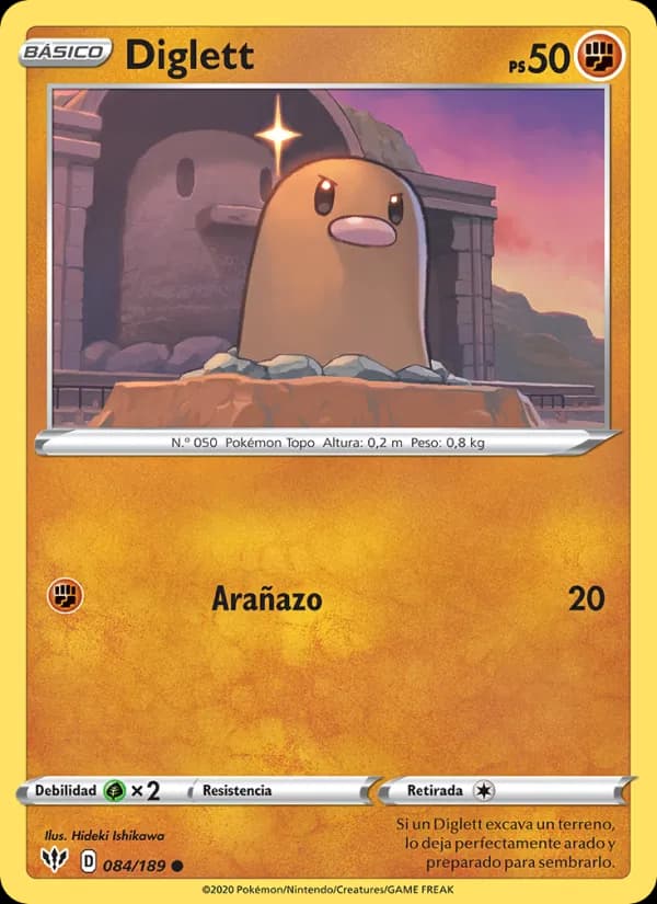 Diglett card in Spanish
