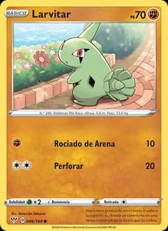 Larvitar card in Spanish